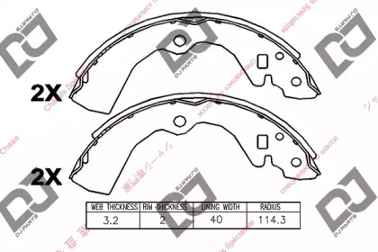 Комлект тормозных накладок DJ PARTS BS1039